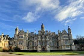 Harlaxton Manor viewed from the front circle