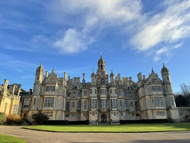Harlaxton Manor viewed from the front circle