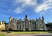 Harlaxton Manor viewed from the front circle