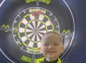 Lucas Maidment with his new Michael Van Gerwen shirt.
