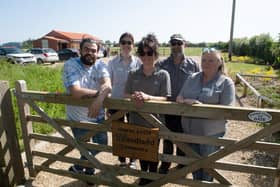 From left, cemetery estates assistant Arron Clifton, town clerk Amanda Bushell, estates assistant Lindsay Farrell, estates supervisor Stuart Goodacre, and deputy clerk Amanda Eastwood.