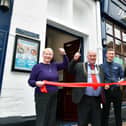 Pictured (from left) Marjorie Sherwin, Wetherspoon regular, Coun David Brown, Mayor of Boston, Andrew Sands, manager, and Tony Sherwin, Wetherspoon regular.