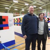 Dr Adriaan Van Biljon with director in charge of the covid vaccinations in Grantham Sleaford, Darren Altus.