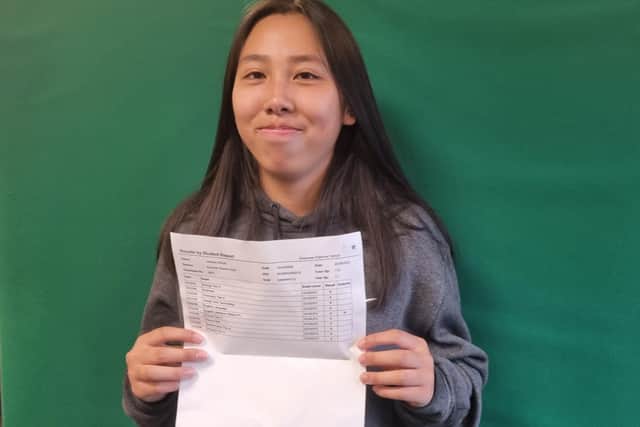 Jessica Cheuk looking forward to sixth form at Skegness Grammar after her GCSE results.