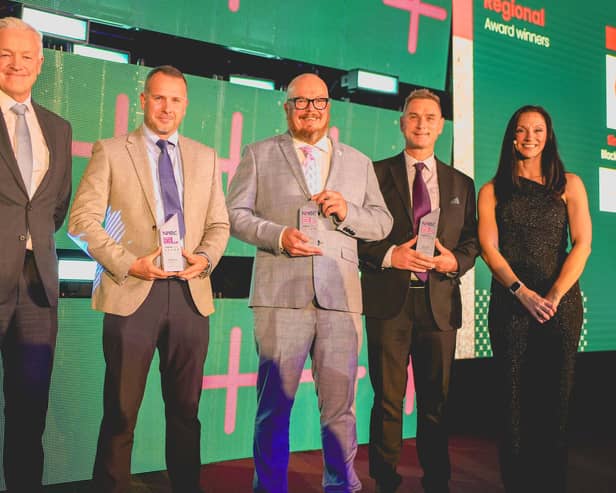 Simon Todd (second from right), of the Tetford-based Brian Todd Homes Ltd, with other winners at the Pride In The Job Awards. (PHOTO BY: National House Building Council)