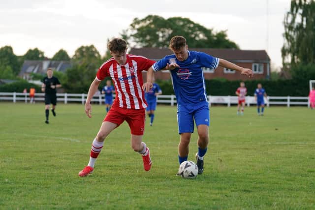 Action from Friday's game with Louth Town. Photo: Louth Town FC.
