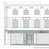 An artist's impression of the new frontage for Alfredo Lounge.