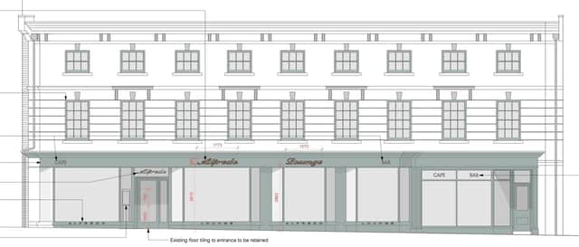 An artist's impression of the new frontage for Alfredo Lounge.