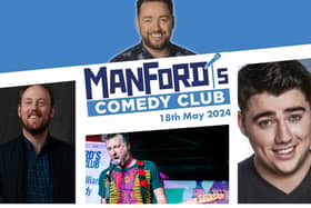 Manford's Comedy Club is returning to Gainsborough's Trinity Arts Centre in May.