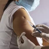 A vaccine for covid-19 being given. Image: Getty