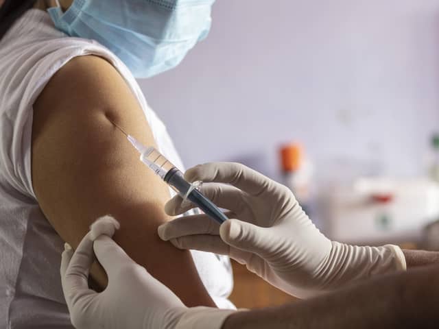 A vaccine for covid-19 being given. Image: Getty
