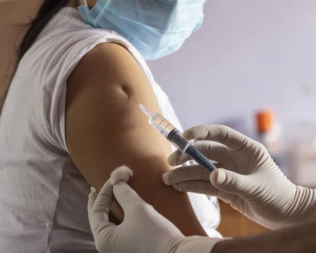 A vaccine for covid-19 being given. Image: Getty