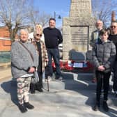 A scene from the Covid-19 Day of Reflection event at Kirton's War Memorial.