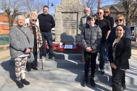 A scene from the Covid-19 Day of Reflection event at Kirton's War Memorial.