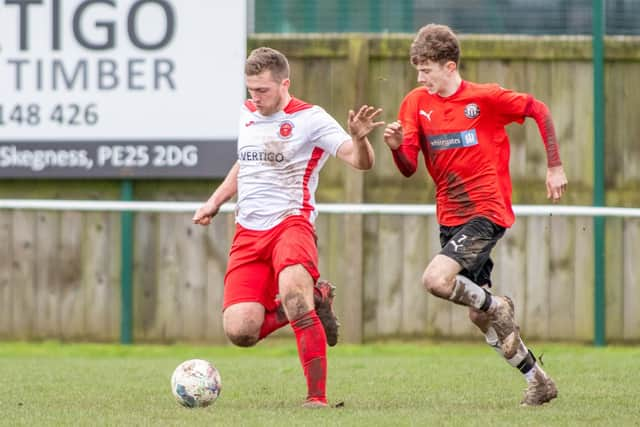 Action from the win over Heanor. Photo: John Aron.