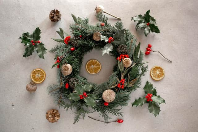 You can forage for items to make homemade wreaths.