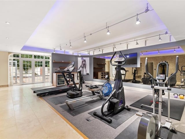 The area currently used as a gym.