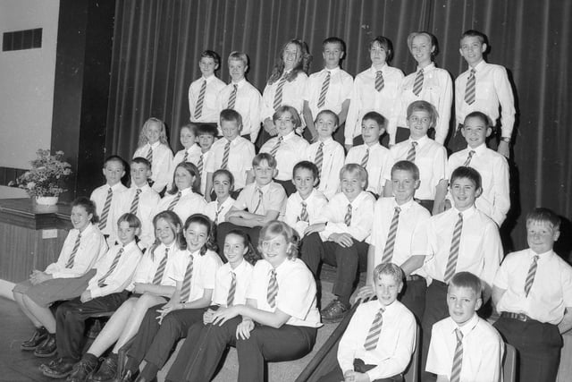 Kirton Middlecott Primary's junior prize-winners in 1998.