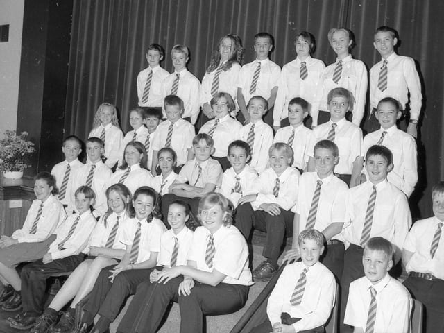 Kirton Middlecott Primary's junior prize-winners in 1998.