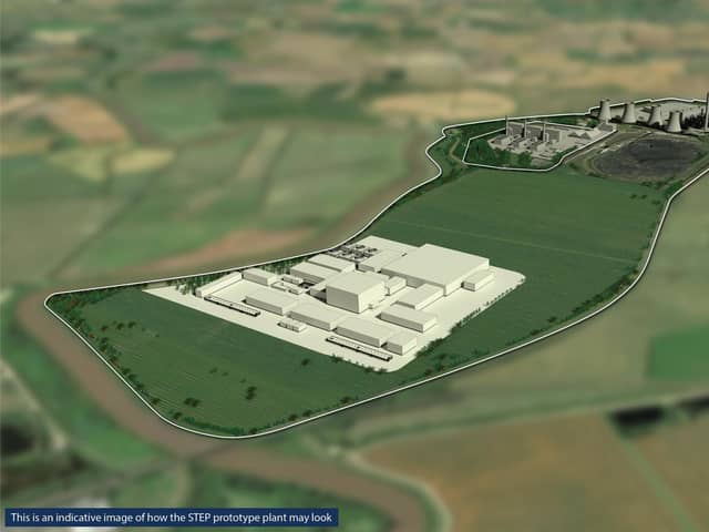 An image of what the STEP prototype plant may look like in West Burton.