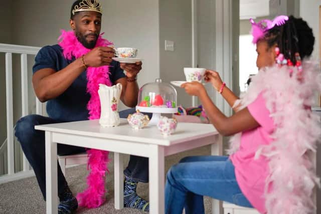 People having tea