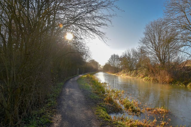 ​A fine shot from Dave Long shows a frozen Erewash Canal during the recent cold weather.