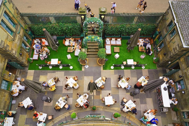 Snack on some street food and sip a gin cocktail in Rose Street Garden, which can be found just behind the Dome on Rose Street. It's one of the best 'beer gardens' in the Capital - and Line of Duty's Martin Compston enjoyed his birthday here earlier this year.