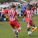 Action from Horncastle's semi-final with Nettleham. Photo by Rob Savage.