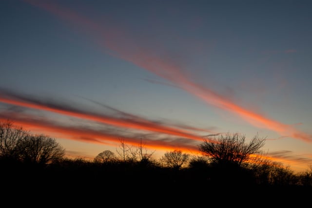 ​Here’s a fine example of a stunning sunset over the area, taken and sent in by Dave Long.