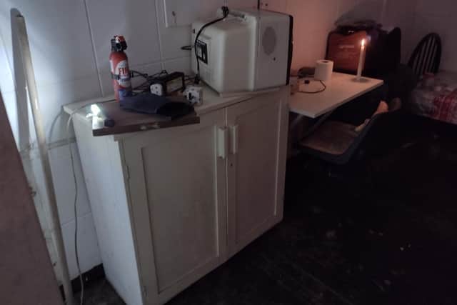 The bunker is in its original condition.