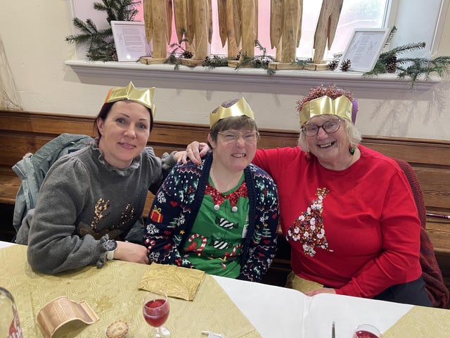 All smiles - guests at the Wainfleet Methodist Church Community Meal.