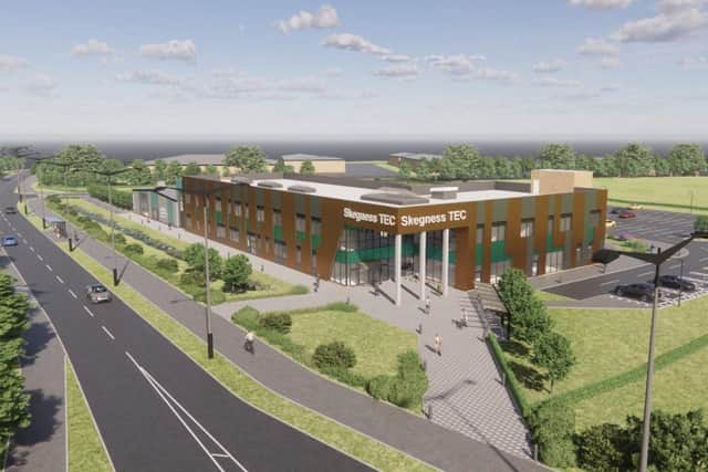 A brand-new campus for Skegness TEC is one of the projects praised.