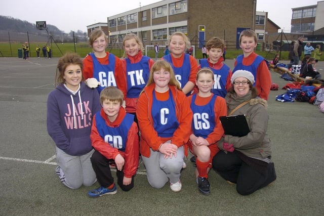 Navenby Primary School's team, with team manager Megan Hughes (left) and teacher Shaana Tomlinson.