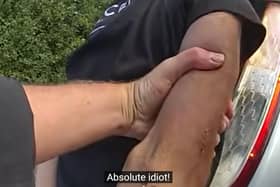 Lincolnshire Police officers catch up with Finn Weston after a high speed chase through villages near Sleaford.