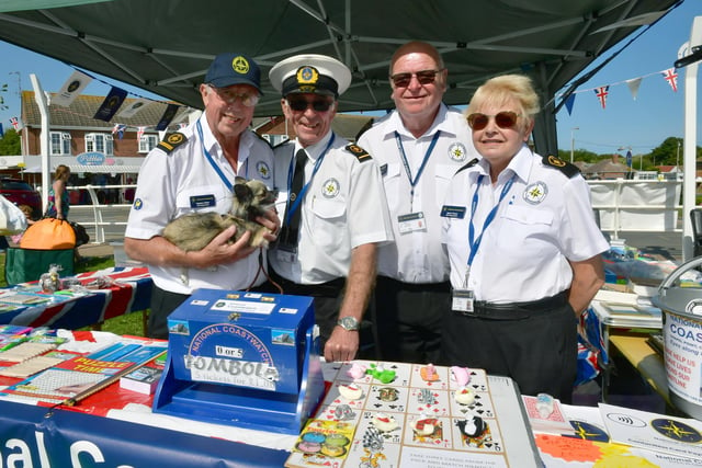 Stephen Oakes, Graham Loomber, Steve Taylor and Sylvia Turner of Chapel Point Coastwatch