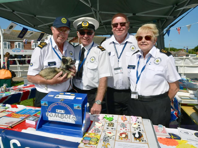 Stephen Oakes, Graham Loomber, Steve Taylor and Sylvia Turner of Chapel Point Coastwatch