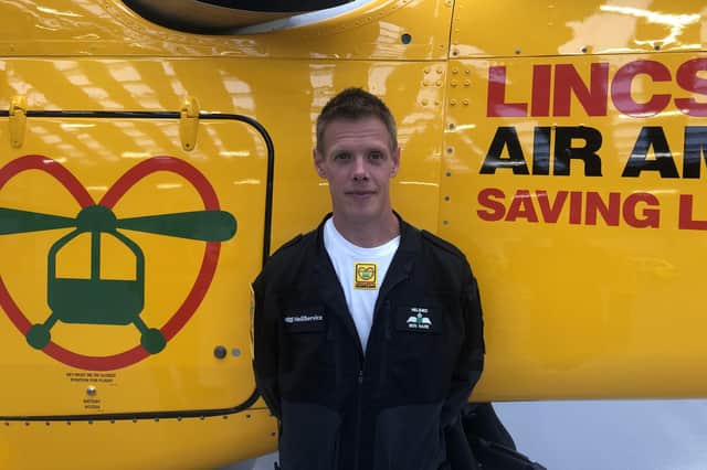 Ben Hare has piloted several life-saving flights for Lincs and Notts Air Ambulance.