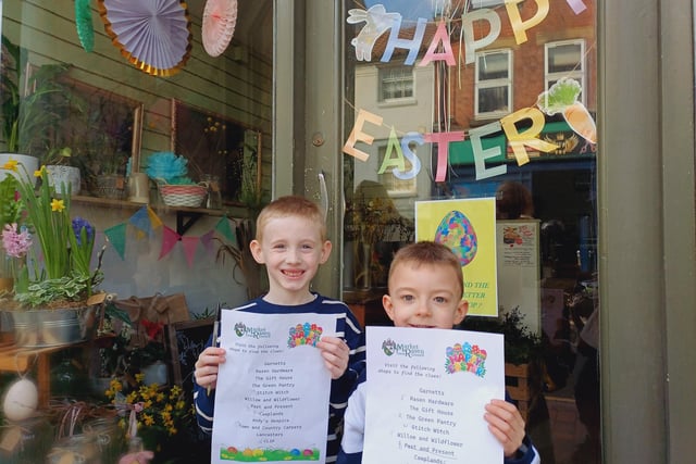 ​Kyle Hall, left, and Joshua Scott enjoyed taking part in the Easter trail