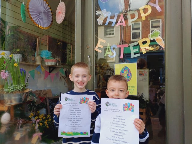 Kyle Hall, left, and Joshua Scott enjoyed taking part in the Easter trail