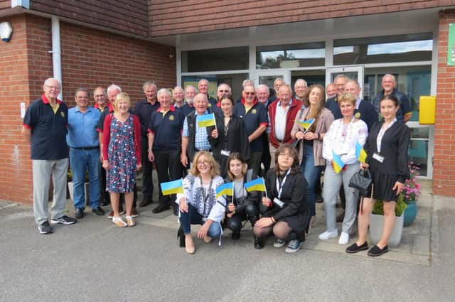 Rotarians and Ukrainian visitors at the launch event. Image: David Mason