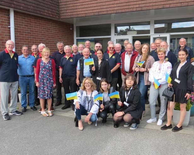 Rotarians and Ukrainian visitors at the launch event. Image: David Mason