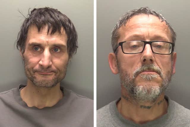 Jailed men David Titley (left) and Simon Bisby, both of Boston.
