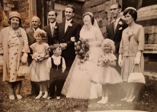George and Carol Hughes on their wedding day in 1963.
