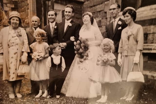 George and Carol Hughes on their wedding day in 1963.