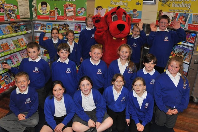 North Somercotes Primary School welcomed Clifford the Big Red Dog to its annual autumn book fair 10 years ago.