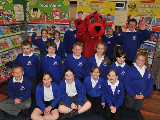 North Somercotes Primary School welcomed Clifford the Big Red Dog to its annual autumn book fair 10 years ago.