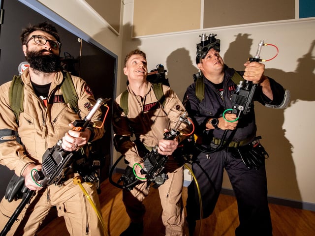 The 'Ghostbusters' entertained the children (and adults) at the event.