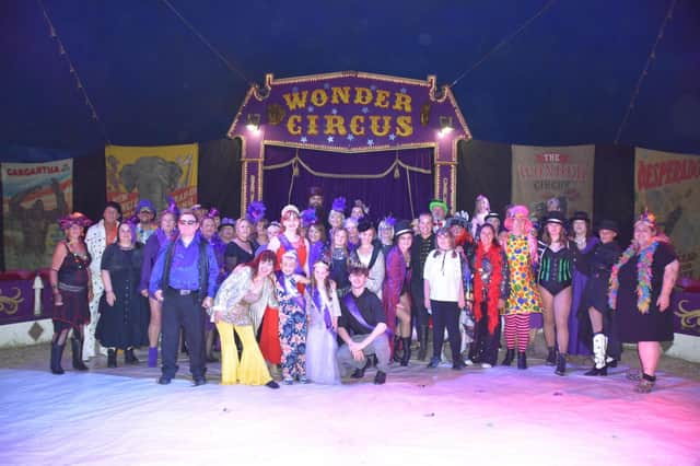 The cast of the Big Night Out with Carnival Royalty and special guests.