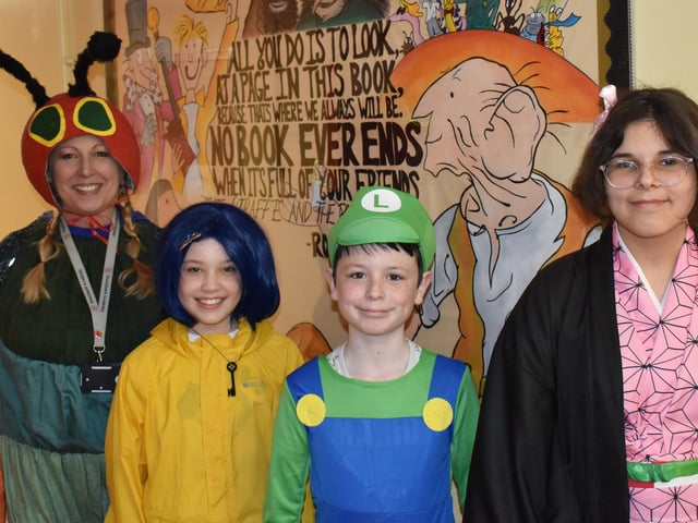 Colourful characters from World Book Day.