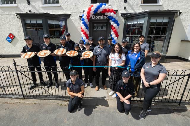 The opening of the new Domino's store in Tattershall.
